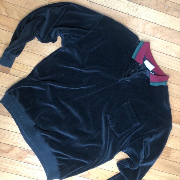 Suede Black Collar Shirt - Picture 3 of 4